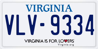 VA license plate VLV9334