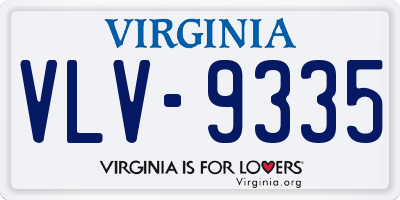 VA license plate VLV9335