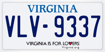 VA license plate VLV9337