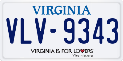 VA license plate VLV9343