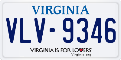 VA license plate VLV9346