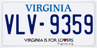 VA license plate VLV9359