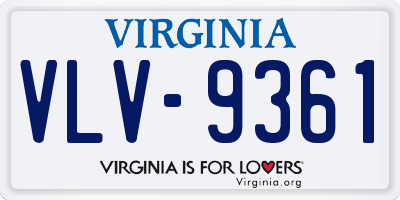 VA license plate VLV9361