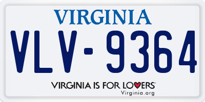 VA license plate VLV9364