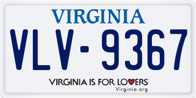 VA license plate VLV9367