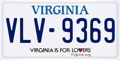 VA license plate VLV9369