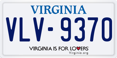 VA license plate VLV9370