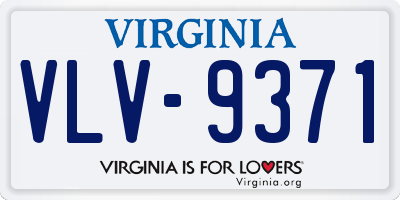 VA license plate VLV9371