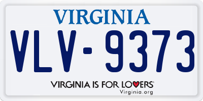 VA license plate VLV9373