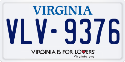 VA license plate VLV9376