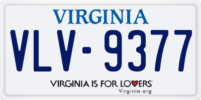 VA license plate VLV9377