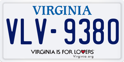 VA license plate VLV9380