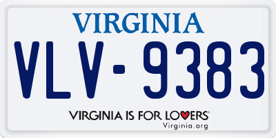 VA license plate VLV9383