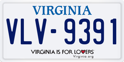 VA license plate VLV9391