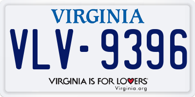 VA license plate VLV9396