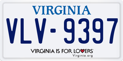 VA license plate VLV9397