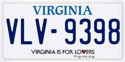 VA license plate VLV9398