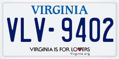 VA license plate VLV9402