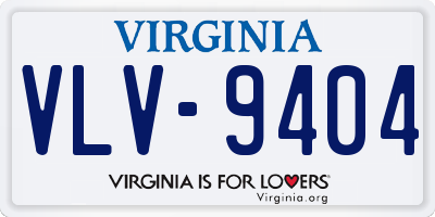 VA license plate VLV9404