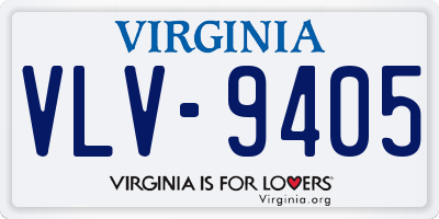 VA license plate VLV9405