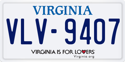 VA license plate VLV9407