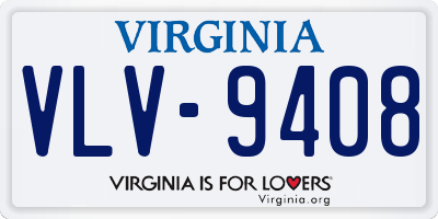 VA license plate VLV9408