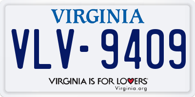 VA license plate VLV9409