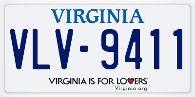 VA license plate VLV9411