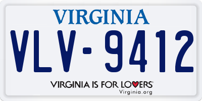 VA license plate VLV9412