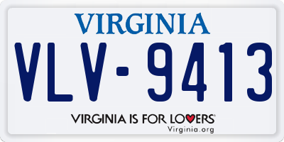 VA license plate VLV9413