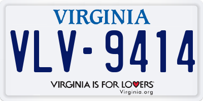 VA license plate VLV9414