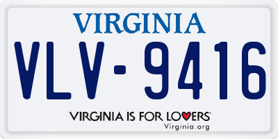 VA license plate VLV9416