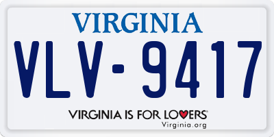 VA license plate VLV9417