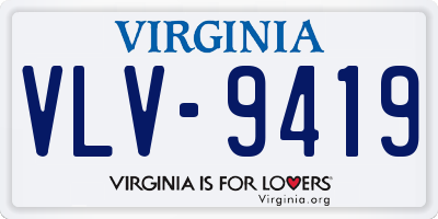 VA license plate VLV9419