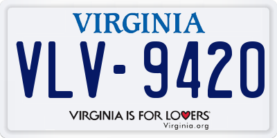 VA license plate VLV9420