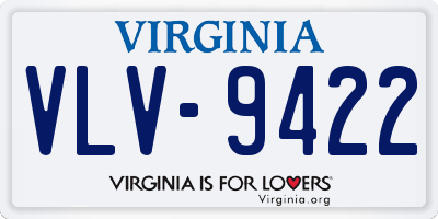 VA license plate VLV9422