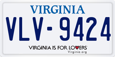 VA license plate VLV9424