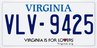 VA license plate VLV9425