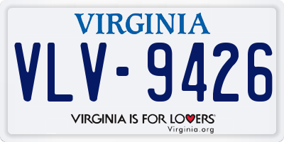 VA license plate VLV9426