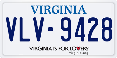 VA license plate VLV9428