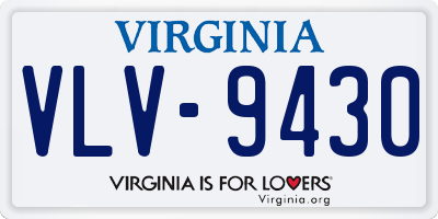 VA license plate VLV9430