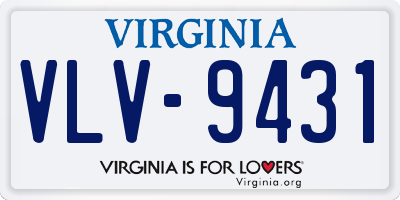 VA license plate VLV9431