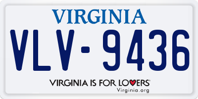 VA license plate VLV9436