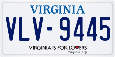 VA license plate VLV9445