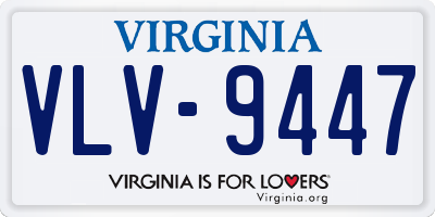 VA license plate VLV9447