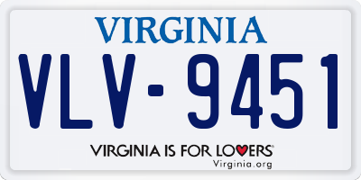 VA license plate VLV9451