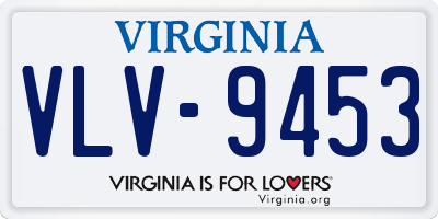 VA license plate VLV9453