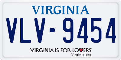 VA license plate VLV9454