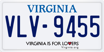 VA license plate VLV9455