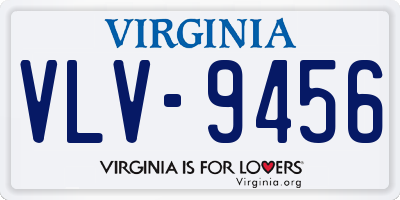 VA license plate VLV9456